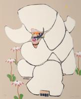 Susumu Kamijo COMES AT TIME Silkscreen & Woodblock - Sold for $3,584 on 11-15-2025 (Lot 43).jpg